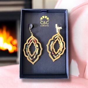 C&C California Layered Matte Gold Moroccan Earrings